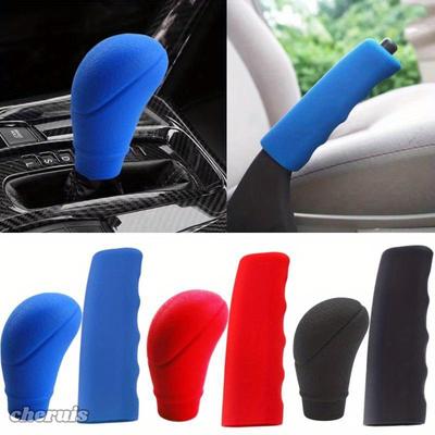 2 pezzi Auto Auto Universale Silicone Copri Pomello Leva Cambio Manicotti Protezioni Freno a Mano Accessorio Car Styling Copri Pomello Durevole, Copri Pomello Leva Cambio