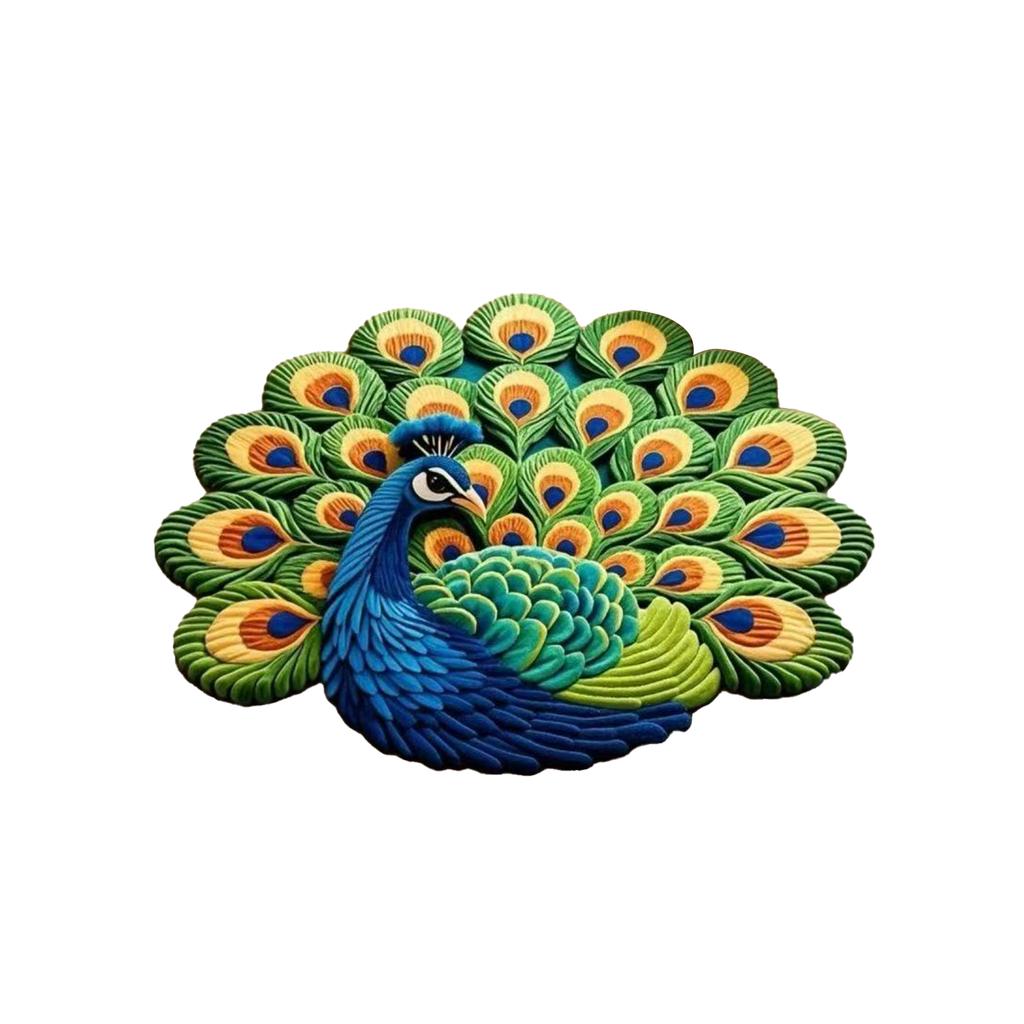 24‘ X 24’Interesting Peacock Floor Mat Floor Mats Porch Entrance Door Floor Mats