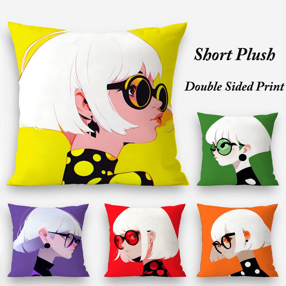 Yayoi Kusama Minimalism Pillow Case Plush Fabric Soft Double Sided Print Home Sofa High Quality Cushion Cover Throw
