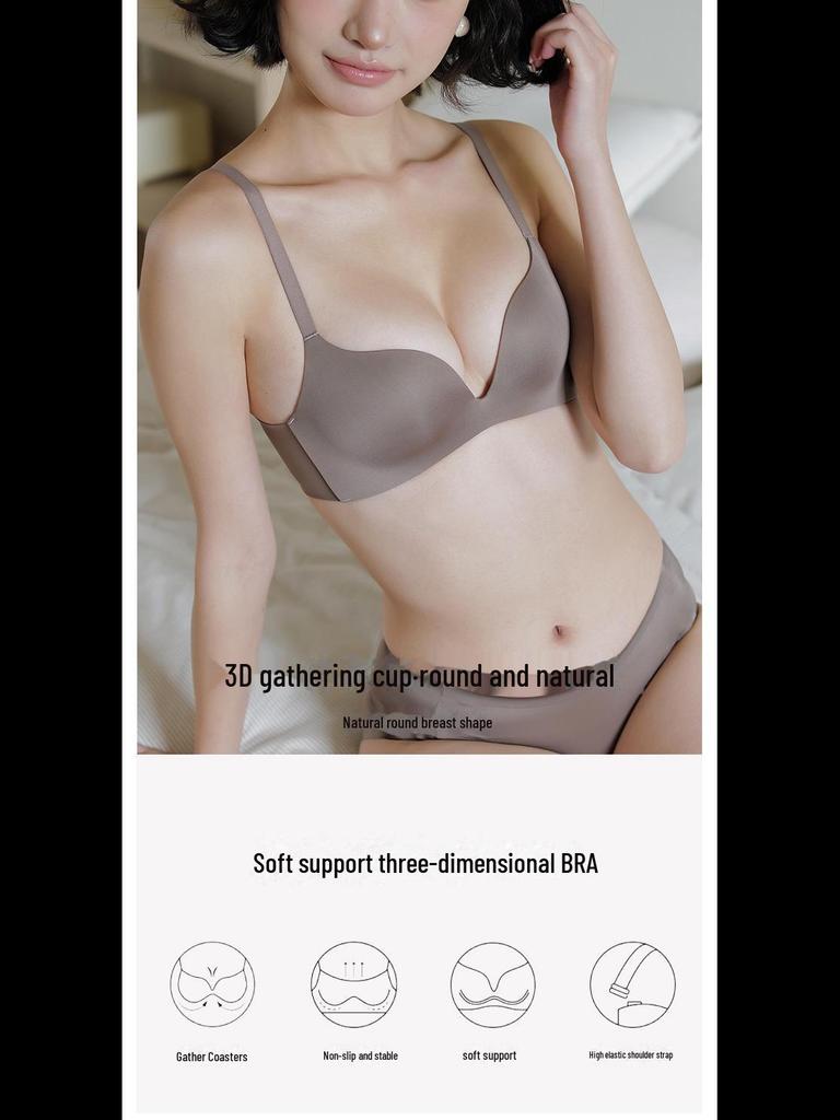 Seamless 3D Soft Support Summer Bra for Small Busts - Lifts, Gathers, and Prevents Sagging Without Steel Rings