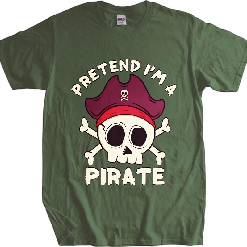 Plus Size Summer Teenagers T Shirt Pretend Im A Pirate Skull And Crossbones Short Sleeve Workout Oneck Tops Cotton Top Tees