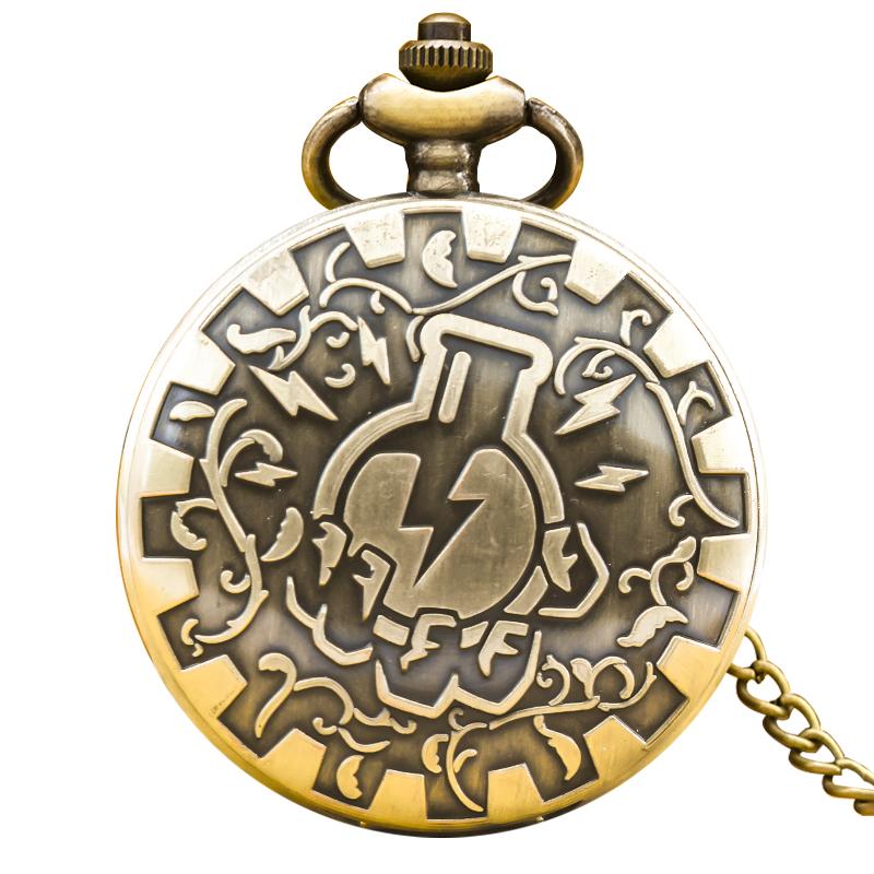 

Vintage Bronze Steampunk Carved Quartz Pocket Watch Necklace Pendant Clock Chain Men Women Chain Memorial Collection Gift бронзовый