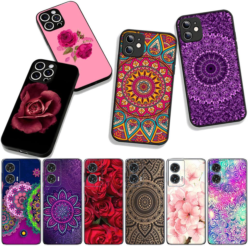 Hülle für Xiaomi Redmi 15 A5 9A 9T 10A 10C 9C NFC 15C Note 11 9 10 Pro 8T 4G 5G Handyhülle Florales Paisley Rose Blume Mandala