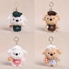 Cute Dog Plush Pendant Keyring With Padded Fabric For Bags And Keys