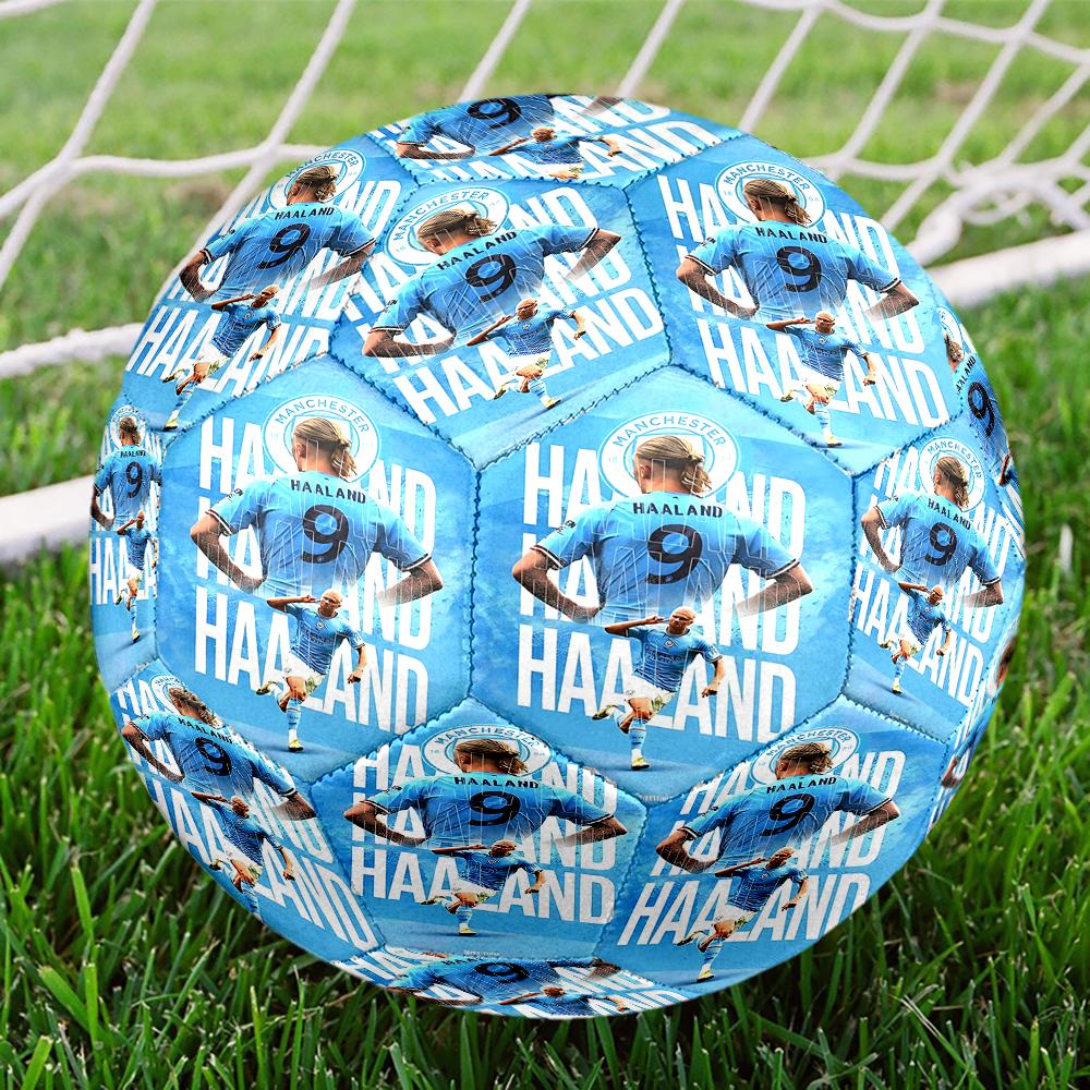 1 pz Haalands Momento Elettrico Design Elegante Taglia 5 Pallone da Calcio Professionale per Competizione Allenamento Pratica. 0701a4