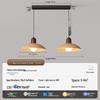 Walnut Finish Pendant Light - Wabi-Sabi Style for Restaurants, Bars, and Homes