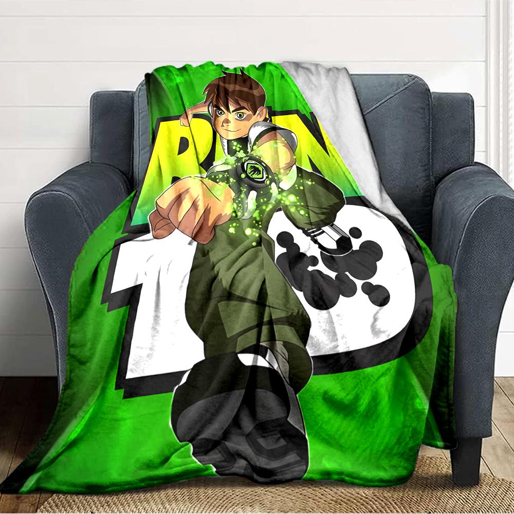 1pc Ben10 Blanket, Gift, for Men and Women, Soft Blanket, Good for Sofa Bed Couch Travel, Lightweight Flannel Blanket