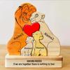 Personalized Art Family Puzzle Free Custom Name Wooden Lion Puzzle Home Decor Gifts for Family Warm Gifts Anniversary Keepsake