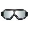 Vintage Pilot Motorcycle Goggles UV400 Windproof Scratch Resistant PC Lens with Leather Trim for Open Face Helmet