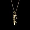 Atoztide Personalized Custom Name Necklaces One Hole Nameplate Pendant for Women Stainless Steel Link Chain Jewelry Gift