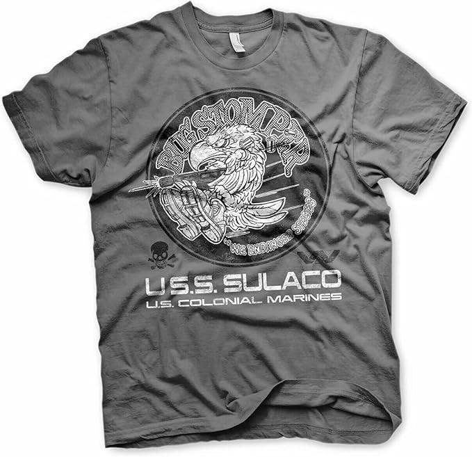 ALIENS Bug Stomper Official T-Shirt USS SULACO Colonial Marines S разноцветный