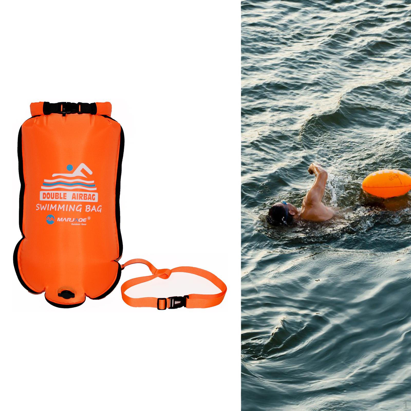 

Буй-поплавок для плавання з сумкою для зберігання для тренувань та каякінгу помаранчевий