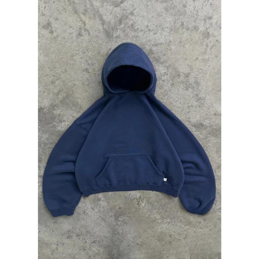 ZYLLO European and American Fashion Loose Hooded Solid Color Street Sports Top