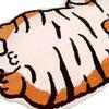 Tapete adorável com estampa de tigre, capacho de pelúcia macio e fofo para uso diário