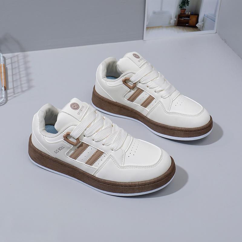 

2025 весна маленькие белые туфли новая корейская версия ins женские студенческие туфли для увеличения роста на платформе спортивные туфли для доски повседневная обувь женская TA01 40