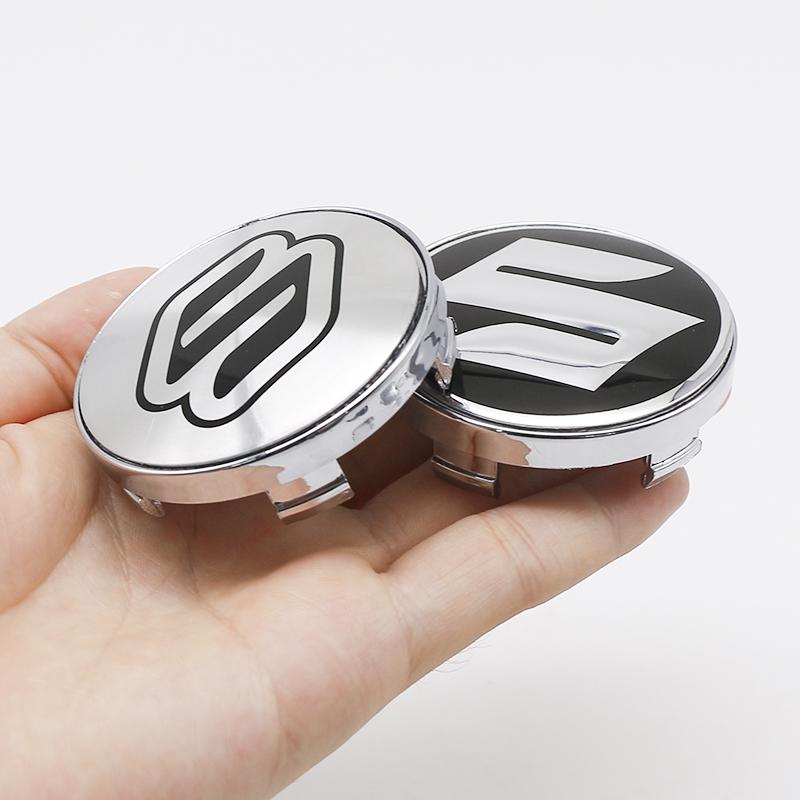 4 Stück Suzuki Radkappen Aufkleber 60mm ABS Auto Emblem Radnaben Kappen Abdeckungen Für Suzuki Grand Vitara SX4 Swift Jimny Kizashi