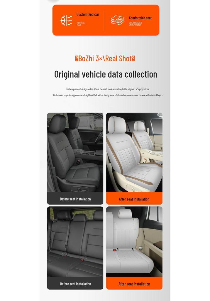 2025 Toyota BZ3X Leather Car Seat Covers: Model 610 Max All-Season Cushions