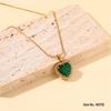 High-End Heart & Geometric Titanium Steel Clavicle Necklace for European & American Markets