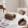 Practical Napkin Holder for Living Room Tissue Box Holder, Natural Wood Storage Organizer, Decorative Rectangular Desktop Case Office Desk Dispenser,