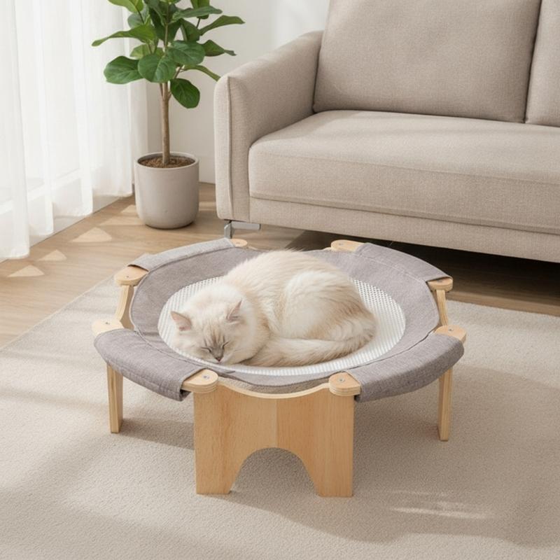 Elevated Cat Bed Breathable Raised Cat Bed Furniture Long-Lasting Cozy for Cats, Indoor
