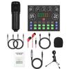 V8S Live Sound Card Podcast Equipment Bundle,with Microphone Set Device,Music/Recording Live Streaming For DJ Disco Device