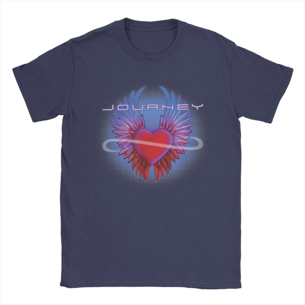 Journey Band Geflügeltes Herz Musikband 100% Baumwolle T-Shirt Für Unisex Sommer T-Shirts O-Ausschnitt T-Shirt Oversize Heißer Verkauf Kleidung