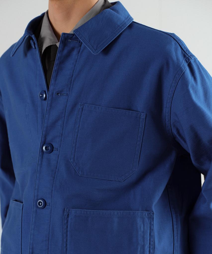 Musinsa Standard Back Satin Short Chore Jacket [French Blue]