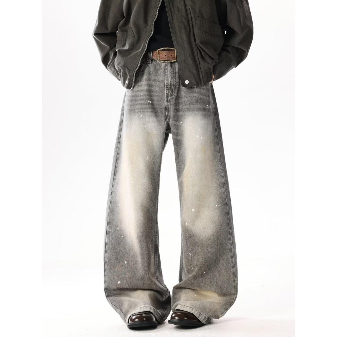 

STREETRICH American Jeans Retro Heavyweight Y2K Design Wide Leg Denim Unisex 60 Colors XXXL