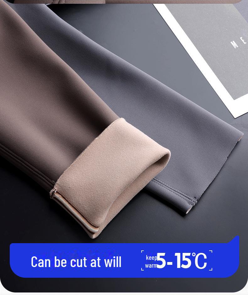 2024 New High-Waist Gray Velvet-Lined Women's Yoga Leggings: Warm Autumn/Winter Wear