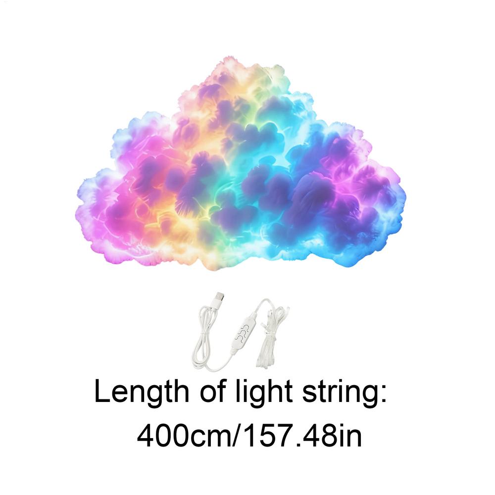 3D Thundercloud LED Light 3D Thundercloud USB Lamp Set Dynamic Lighting Decoration for Desktop Ceiling Bedroom Living Room
