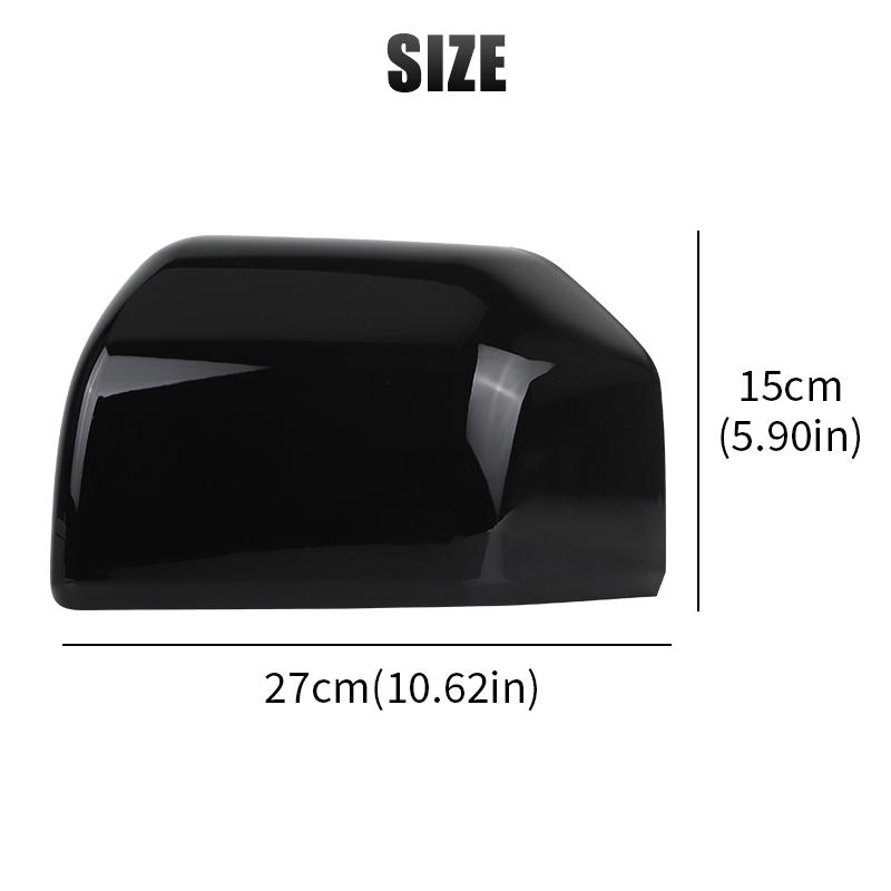 Raer Mirror Covers Cap For Ford F-150 Pickup Truck 2015 2016 2017 2018   Texture Black/Glossy Black Left Right Replace