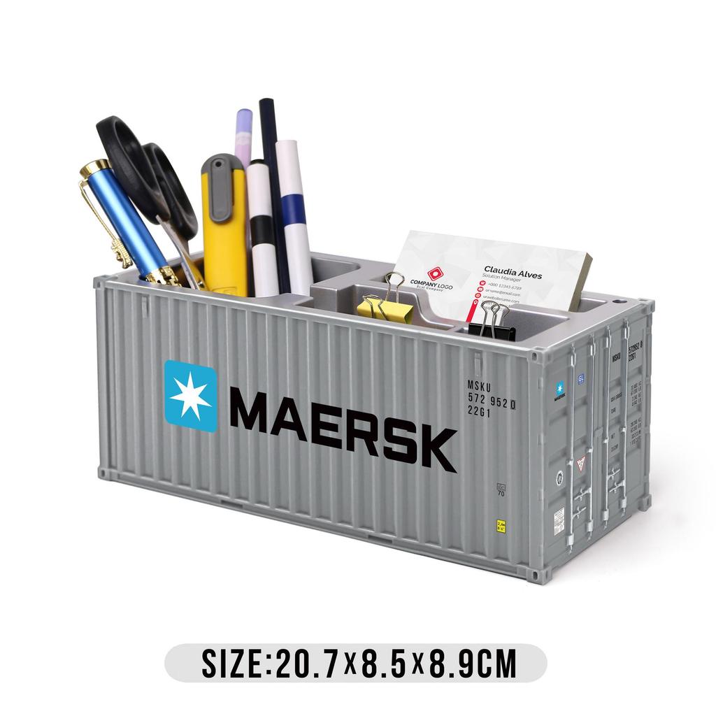 Portalápices Personalizado con Forma de Contenedor de Envío DHL con Logo