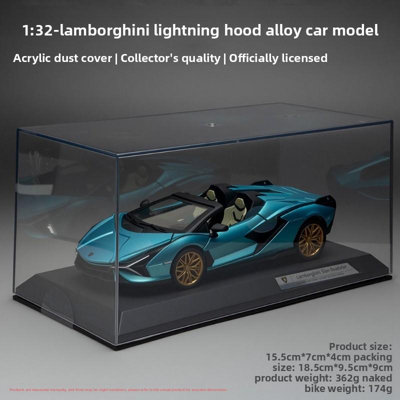 Simulation 1/32 Lamborghini Sian Alloy Super Car Model with Display Box Collection Hobbies Miniature Voiture Metal Toy Vehicle Gift