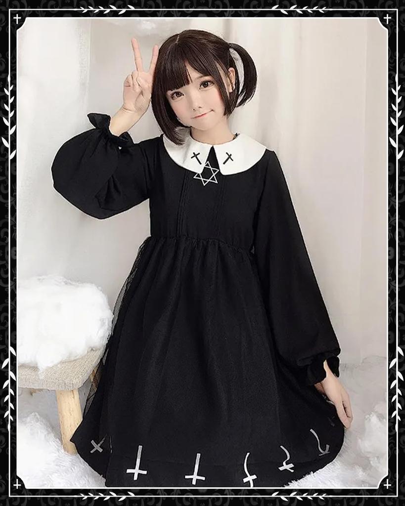 Gothic Lolita Dress Cosplay Lolita Dress Lolita Cute Thick Devil Cosplay Anime Gothic Lolita Cross Clothes cosplay lolita Large Size Maid Lolita