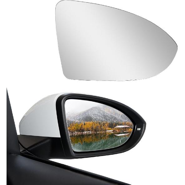 Vrasly Passenger Right Side Heated Mirror Glass Compatible With Volkswagen VW Golf MK7 / 2015-2021 Golf Golf GTI / 2015-2019 Golf R Golf SportWagen / Right (Passenger Side)