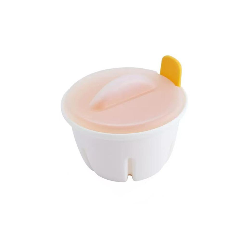 2 Piece Heat-resistant Kitchen Microwave Egg Cooker 1/2 Cavity Egg Steamer Egg Poacher Restaurants Yellow 1 Grid