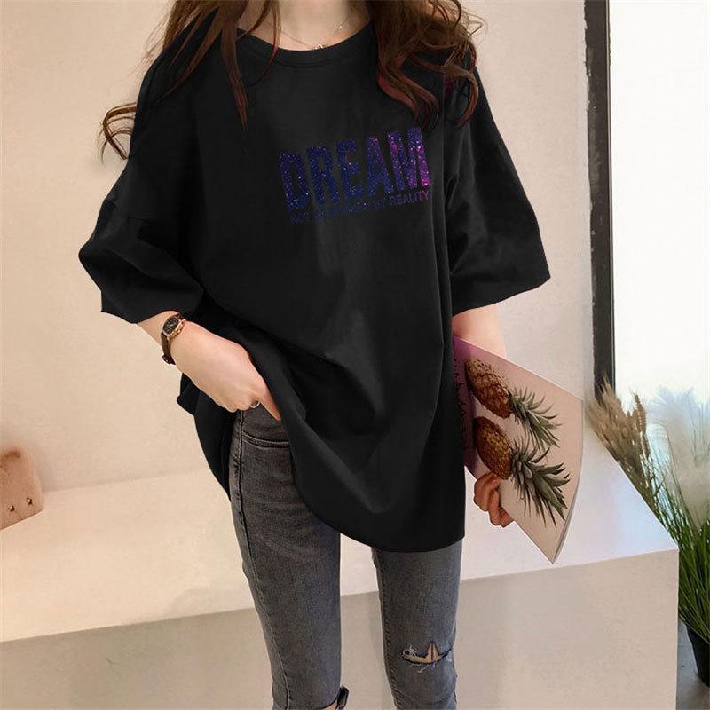 2025 Summer Korean Style Women's Plus Size Trendy Casual Short Sleeve T-shirt