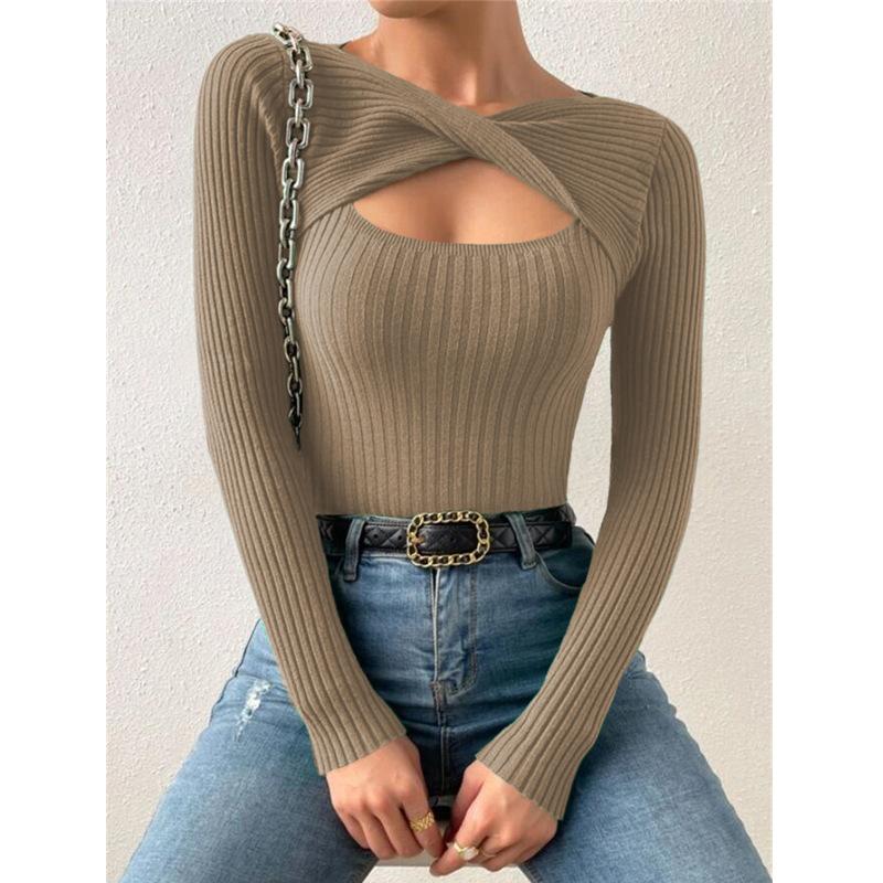 Fashion Fall Casual Womens Yyfs Winter Solid Color Print Long Sleeve Sweaters