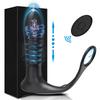 Thrusting Vibrating Anal Vibrator for Men Prostate Massager Cock Ring Anal Butt Plug G Spot Massager Male Sex Toys for Couples