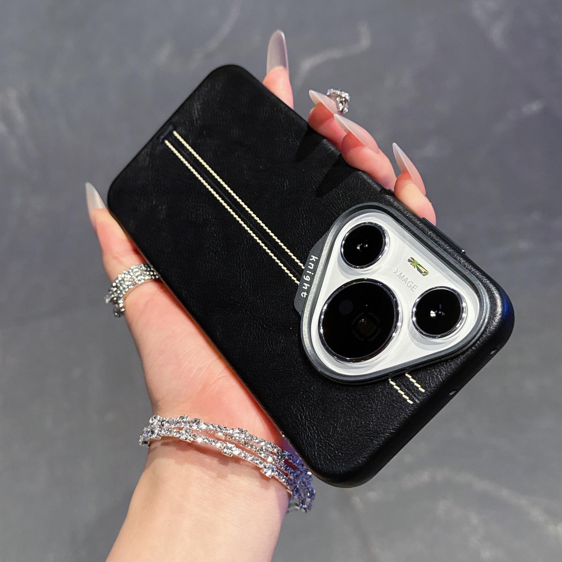 Premium P70PRO Phone Case - Full Coverage Jazz Oil Wax Leather, Drop-Proof, Magnetic Protection Huawei P70 Pro