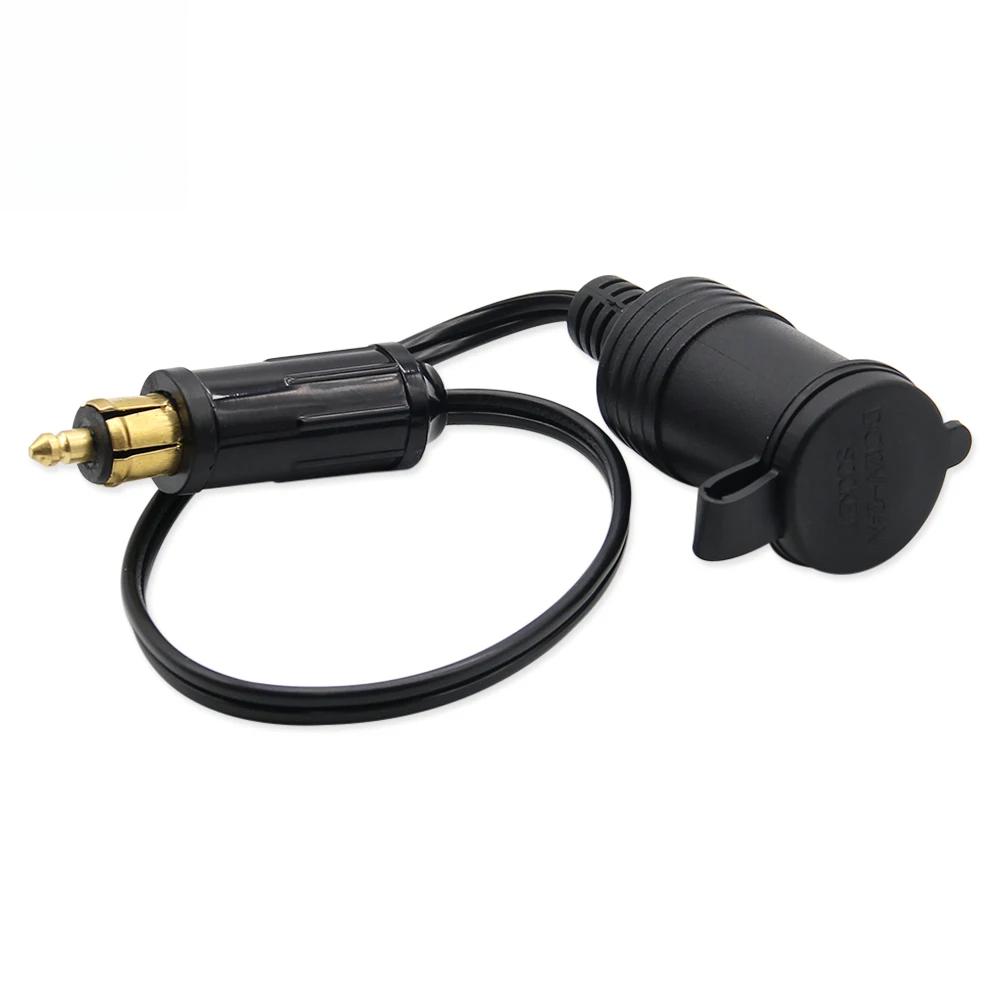 DC 12V 24V EU Plug for BMW DIN Hella Motorcycle Charger Socket Outlet Convert To Car Socket Adapter Power Lead Cable