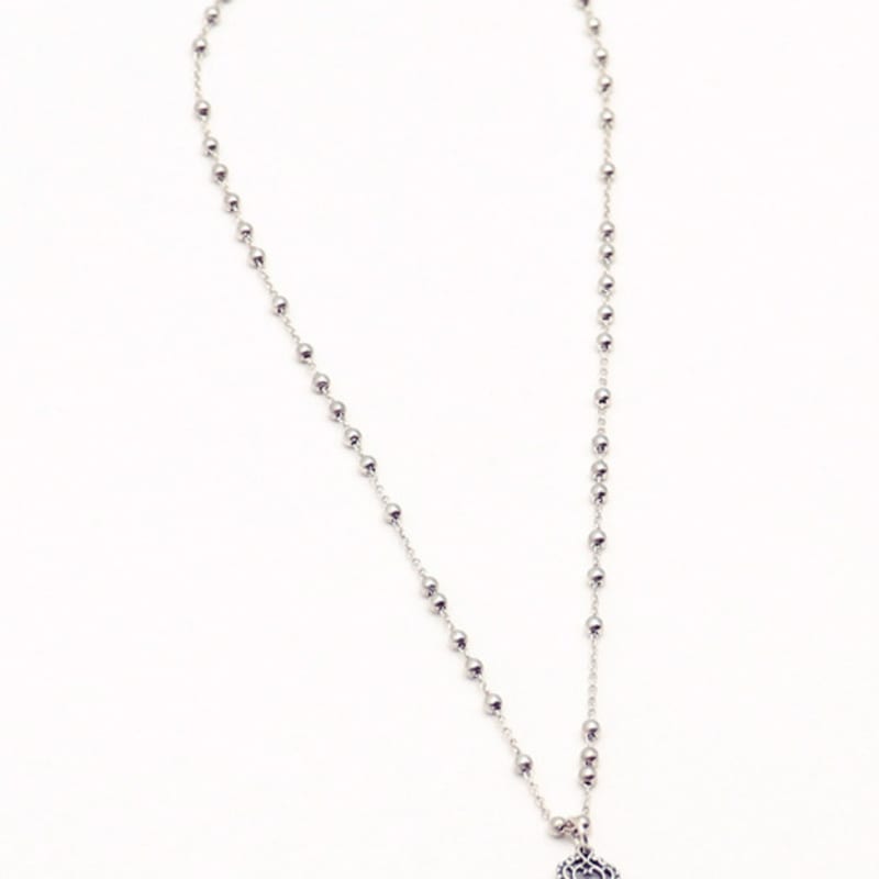 Less Is More Silver Antique Key Necklace