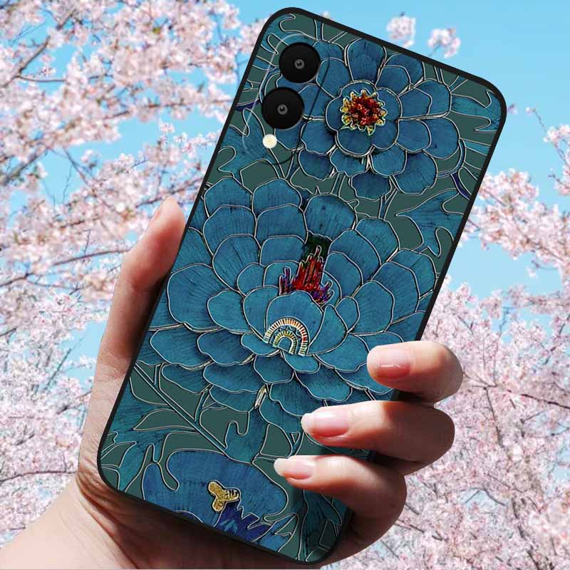 For Samsung Galaxy S25 Edge 3D Relief Flower Emboss Soft Silicone Back Cover Case for Galaxy S25 Edge 5G 3D Relief Case S25 Edge
