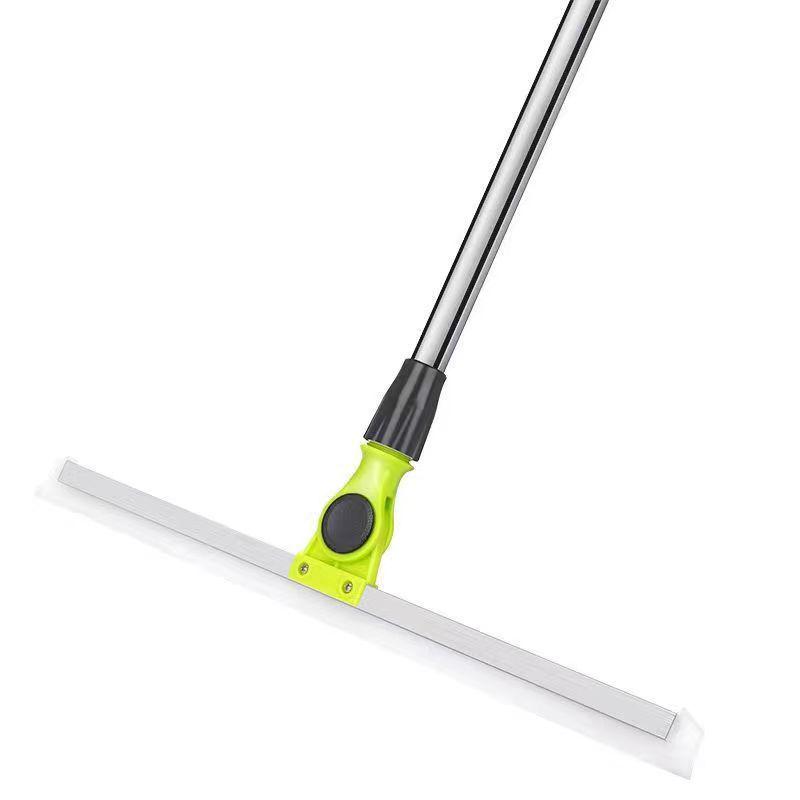 1,5m grüner Teleskopstiel Bodenwischer für Küche & Bad - Silikon Zauberbesen & Wasserschaber
