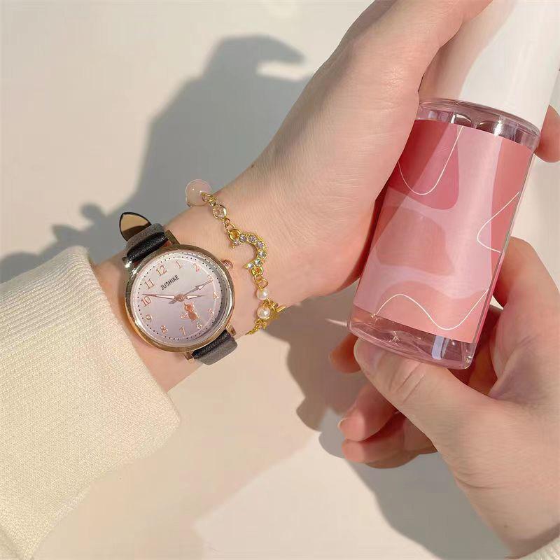 Quartz Watch, Women's Model, Seven-point Cat, Six-point Cat, Love Luminous Needle Student Watch