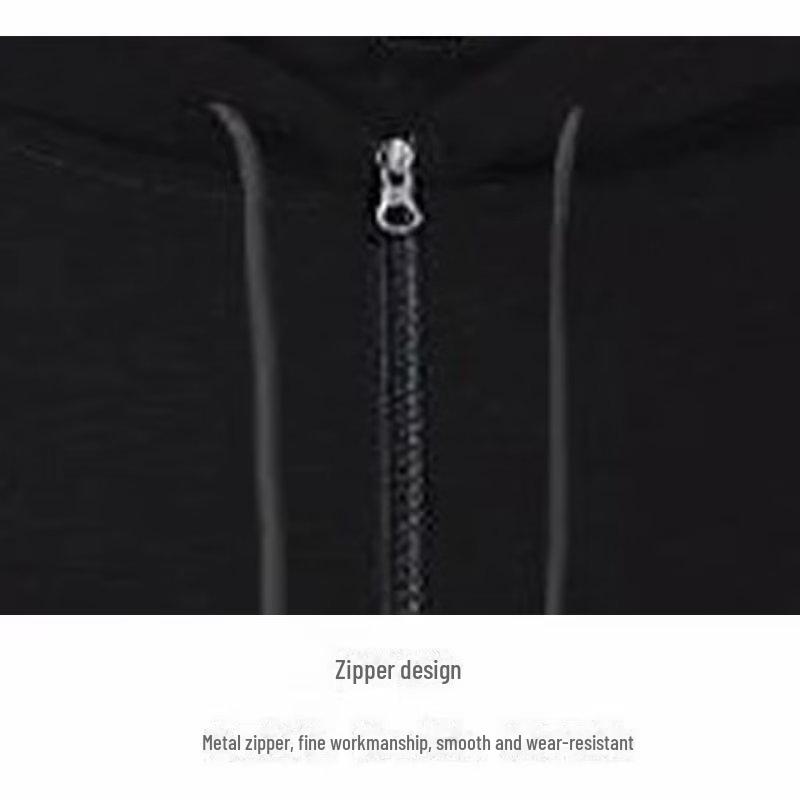 Herren-Strickjacke aus Samt mit Kapuze – lässiger, einfarbiger Herbstpullover