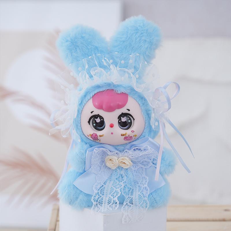 Plush Bunny Fairy Doll Keychain With Pp Cotton Fill For Gift And Bag Decor