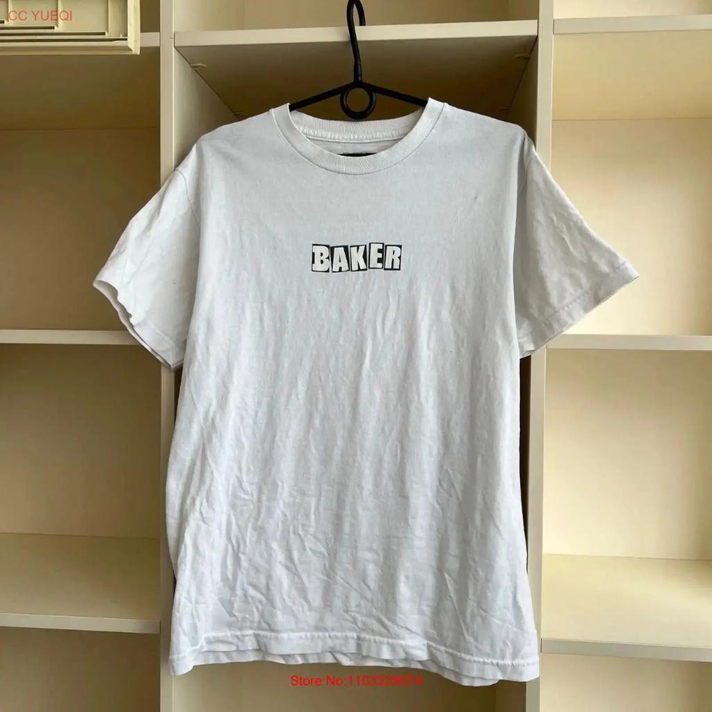Baker Skateboards T Shirt Size M vintage Washed Unisex homme Slightly fashion Top For Everyday Wear graphic Comfortable
