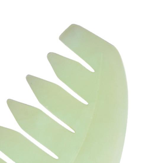 Jade Comb Scratchless Hurtless to Scalp Stone Jade Stone Guasha Comb for Hair