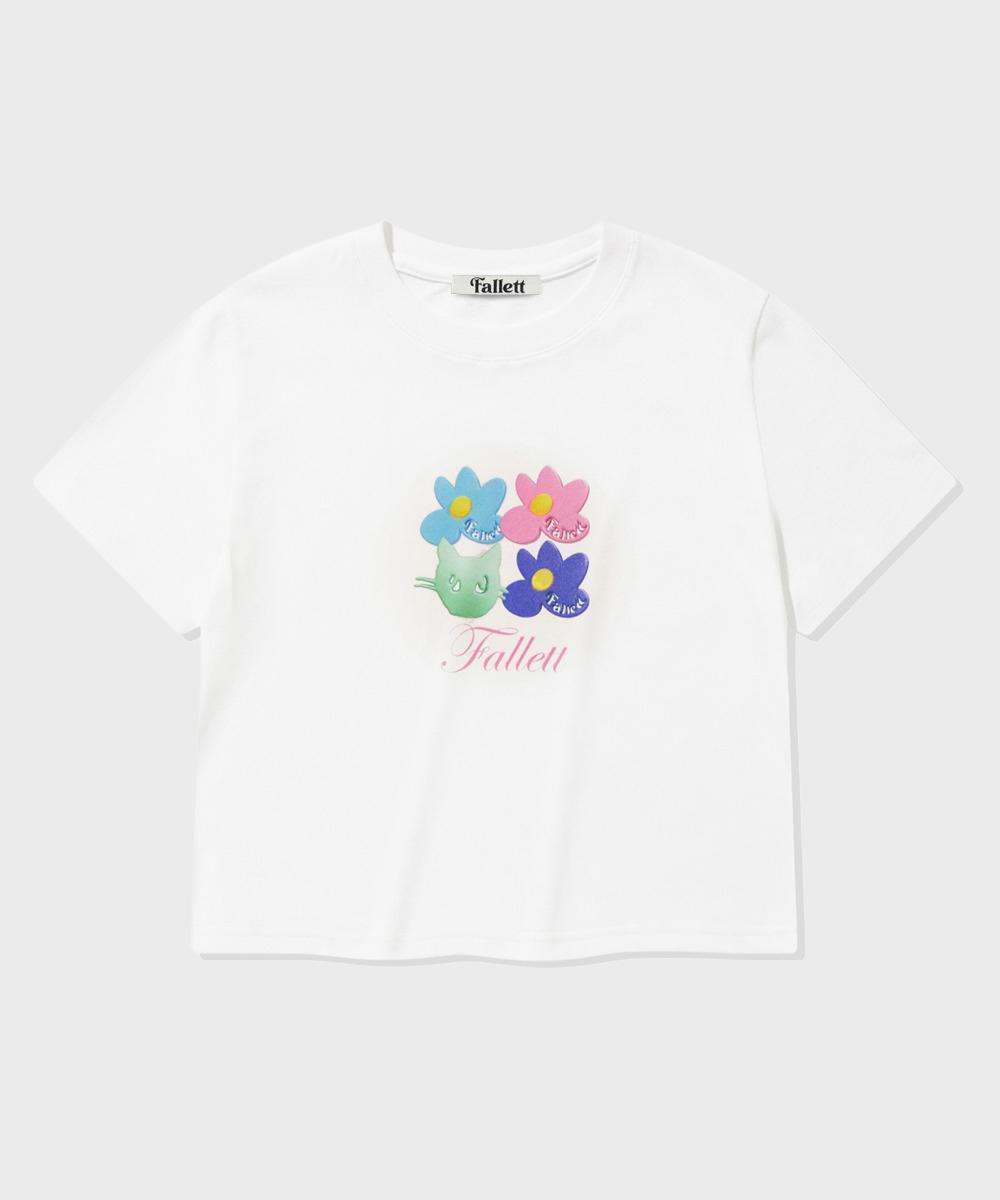 Палитра [Fallett X Sumok] Футболка с коротким рукавом Objet Белая White/L